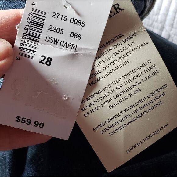 Bootlegger nwt capri size 28 mid rise straight new  with tags dsw - Picture 9 of 9